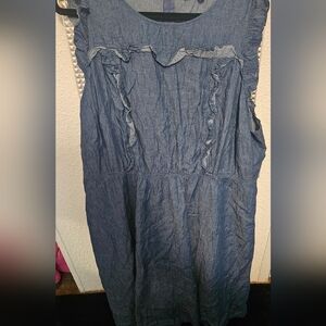 Eloquii Blue Ruffle Midi Dress